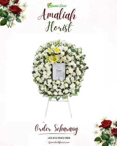 Krans Bunga Duka Cita di Caturanom
